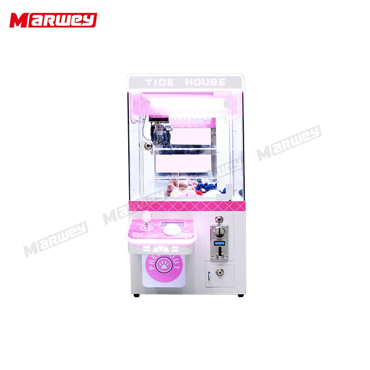 Wholesale Commercial Small Doll Catching Machine Coin Operated Gift Toy Boutique Machine Countertop Mini Claw Crane Machine