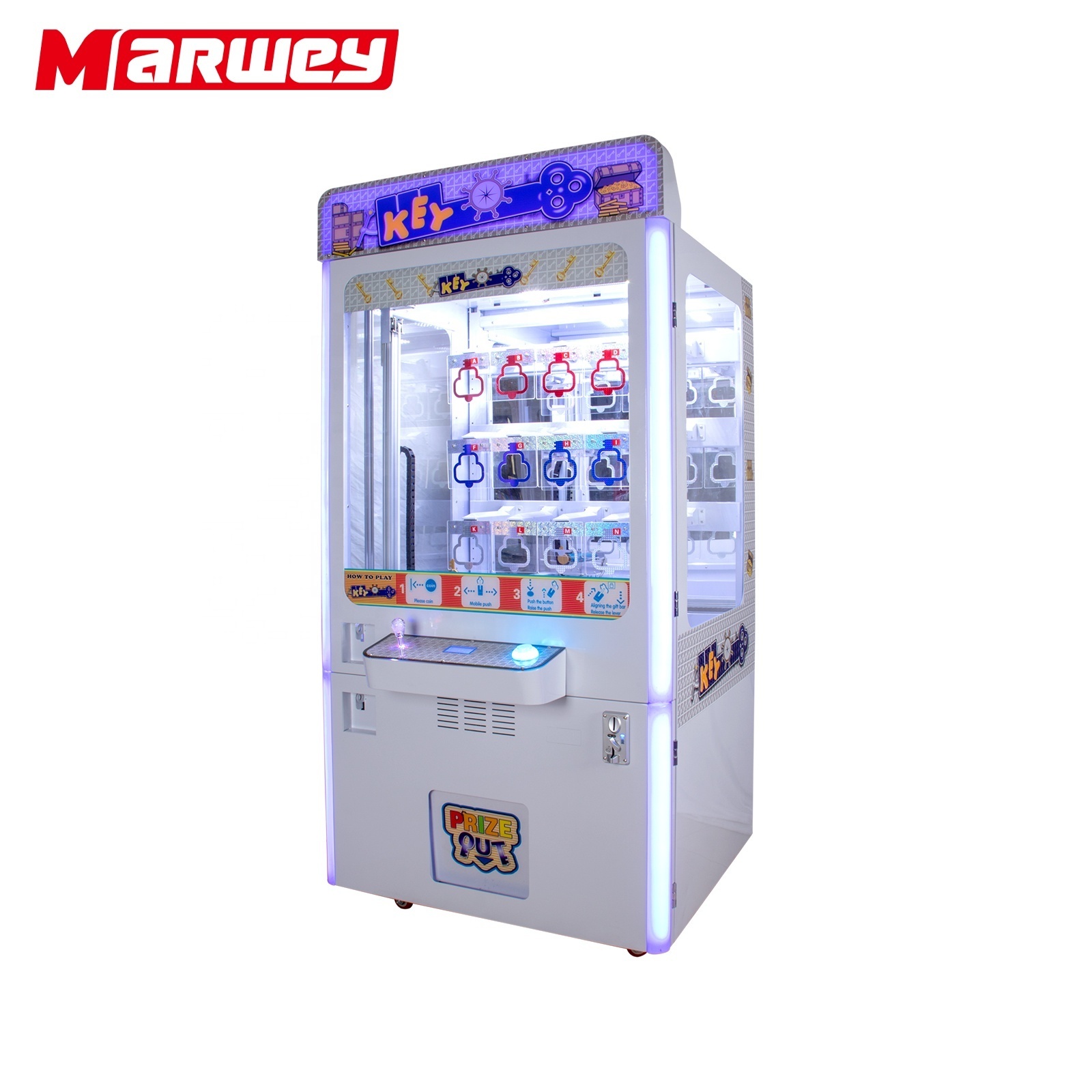 Hot Sale Coin Operated Golden Key Master Game Machine Arcade Prize Vending Claw Crane Game Machine