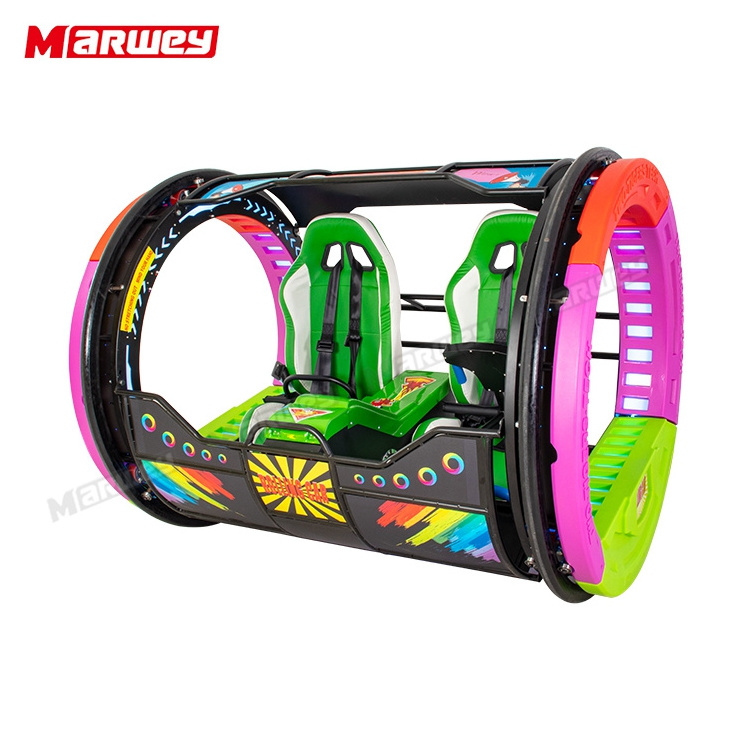 Popular Amusement Park Outdoor Le Bar Cars Games 360 Degree Rotating Electric Happy Swing Rolling Car Amusement Ride