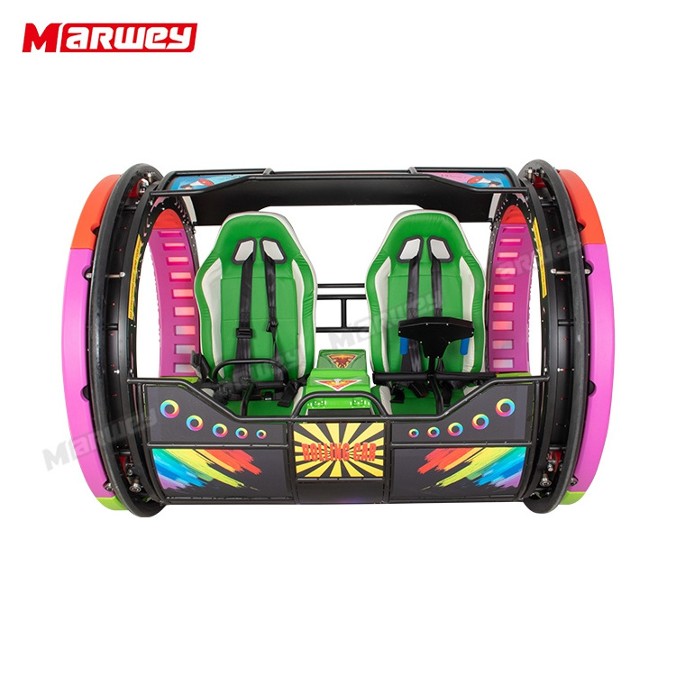 Popular Amusement Park Outdoor Le Bar Cars Games 360 Degree Rotating Electric Happy Swing Rolling Car Amusement Ride