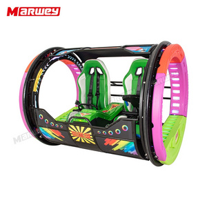 Popular Amusement Park Outdoor Le Bar Cars Games 360 Degree Rotating Electric Happy Swing Rolling Car Amusement Ride