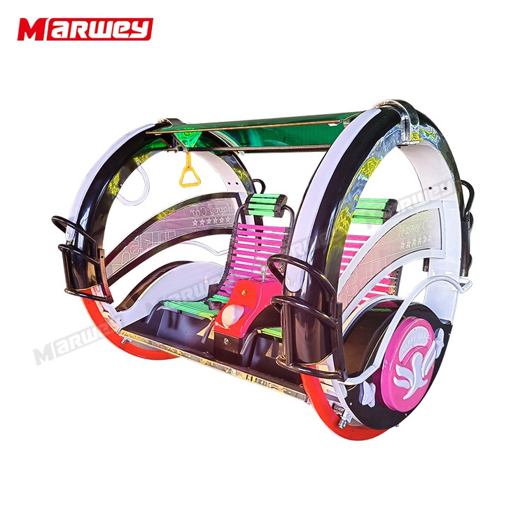 Outdoor Amusement Ride Electric Happy Balance Car Adults Le Bar Swing Led Rotating Cars Moonwalk 180 Degree Rolling Car