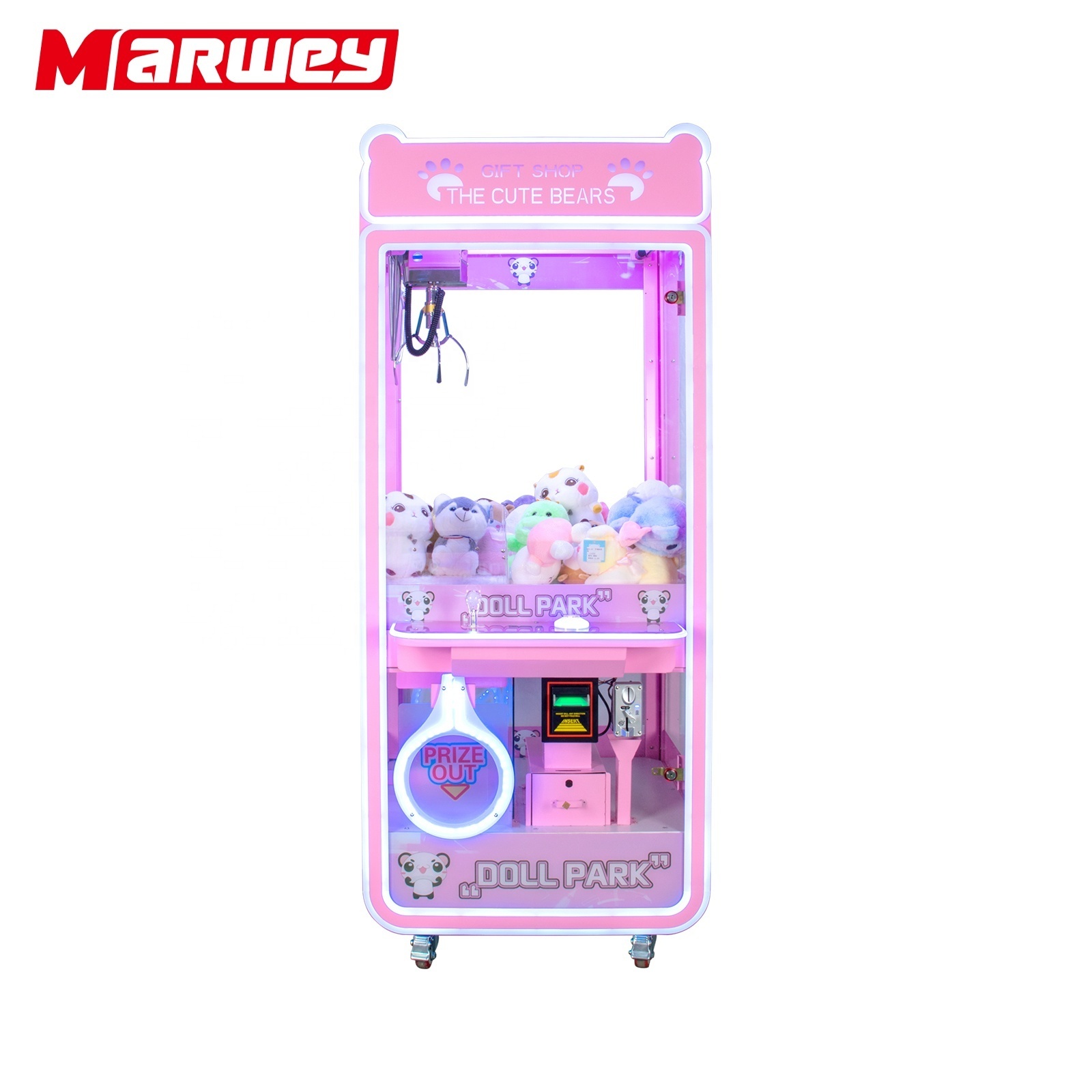 Factory Price Wholesale Coin Operated Gift Prize Crane Machine Plush Toy Grabbing Vending Claw Crane Machine