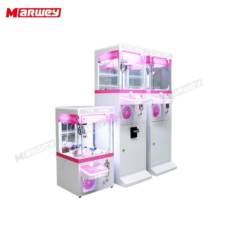 Wholesale Commercial Small Doll Catching Machine Coin Operated Gift Toy Boutique Machine Countertop Mini Claw Crane Machine