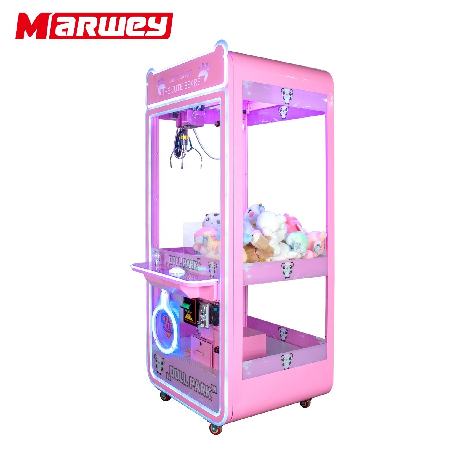 Factory Price Wholesale Coin Operated Gift Prize Crane Machine Plush Toy Grabbing Vending Claw Crane Machine