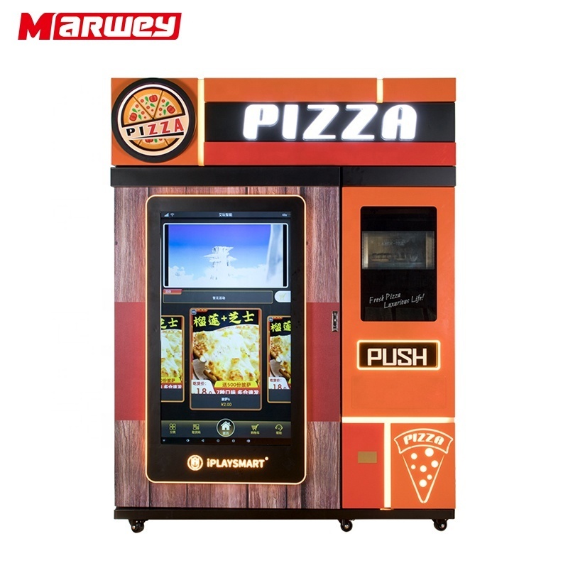 Hot Selling The Commerical Fully Automatic Self Service Pizza Machine 55inch Touch Screen Pizza Vending Machines Kiosk For Sale