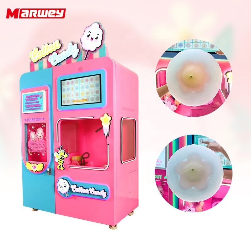 Large Commercial Full Automatic Cotton Candy Making Machine Cheap New Professional Coin Operated Smart Cotton Candy Machine