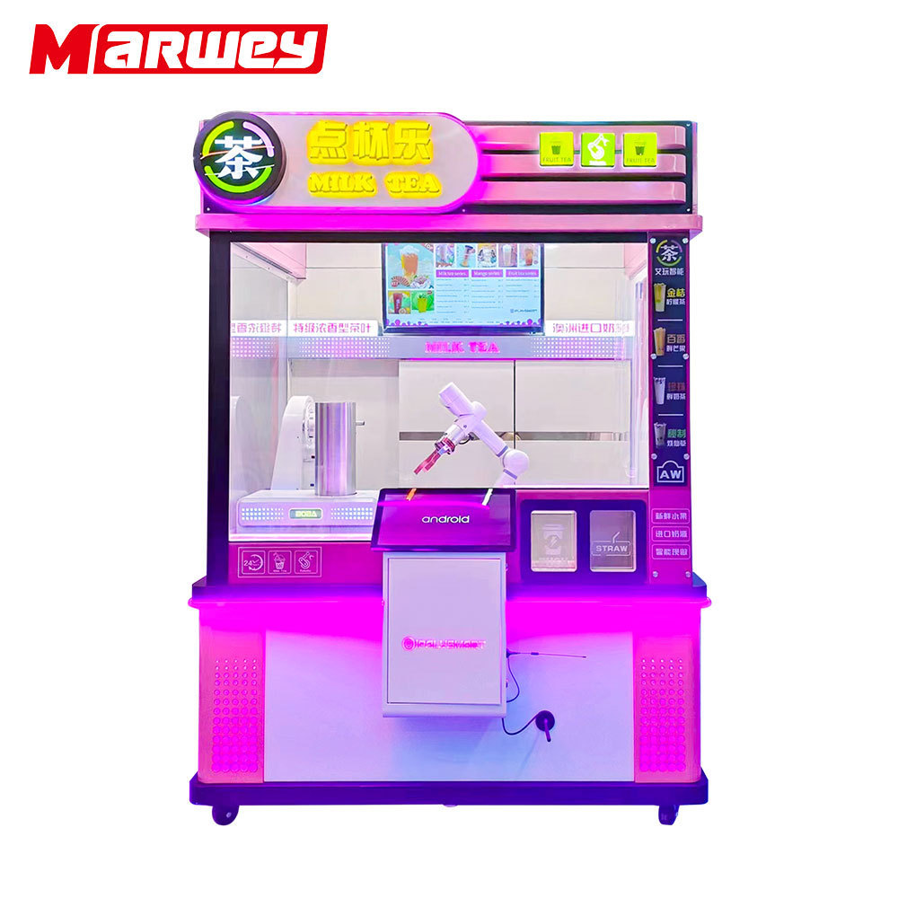 Mall Commercial Automatic Robotics Arm Smart Bubble Tea Vending Machine Indoor Outdoor Milk Tea Coffee Vending Machine For Sale