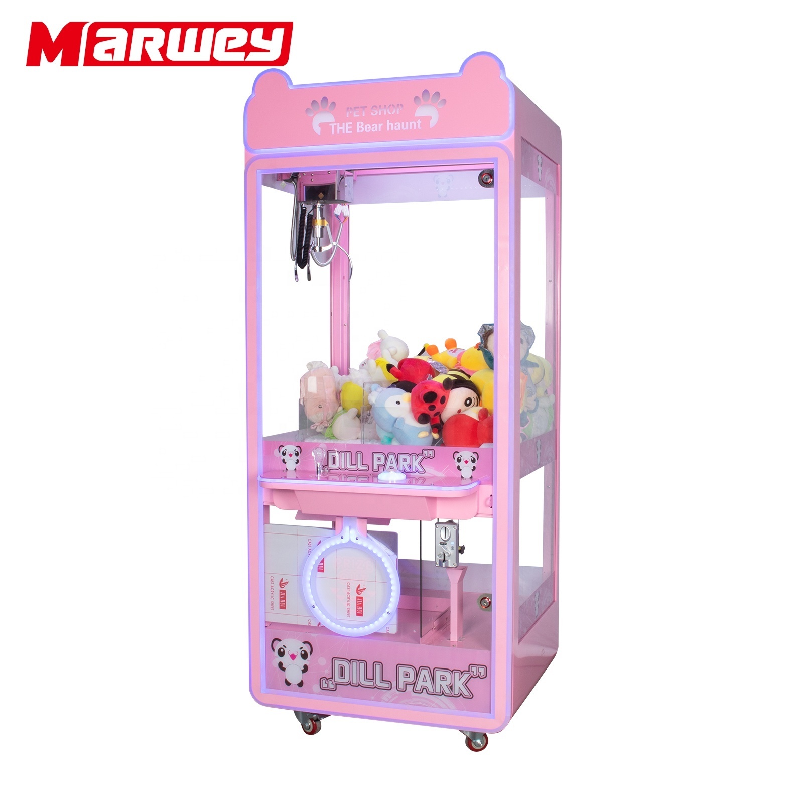 America Popular Toy Crane Gift Machines Toy Shoppe Kid Claw Doll Machine Bill Acceptor Stuffed Bear Toy Crane Claw Machine