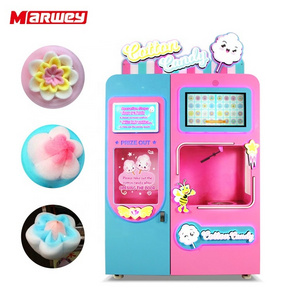 Large Commercial Full Automatic Cotton Candy Making Machine Cheap New Professional Coin Operated Smart Cotton Candy Machine