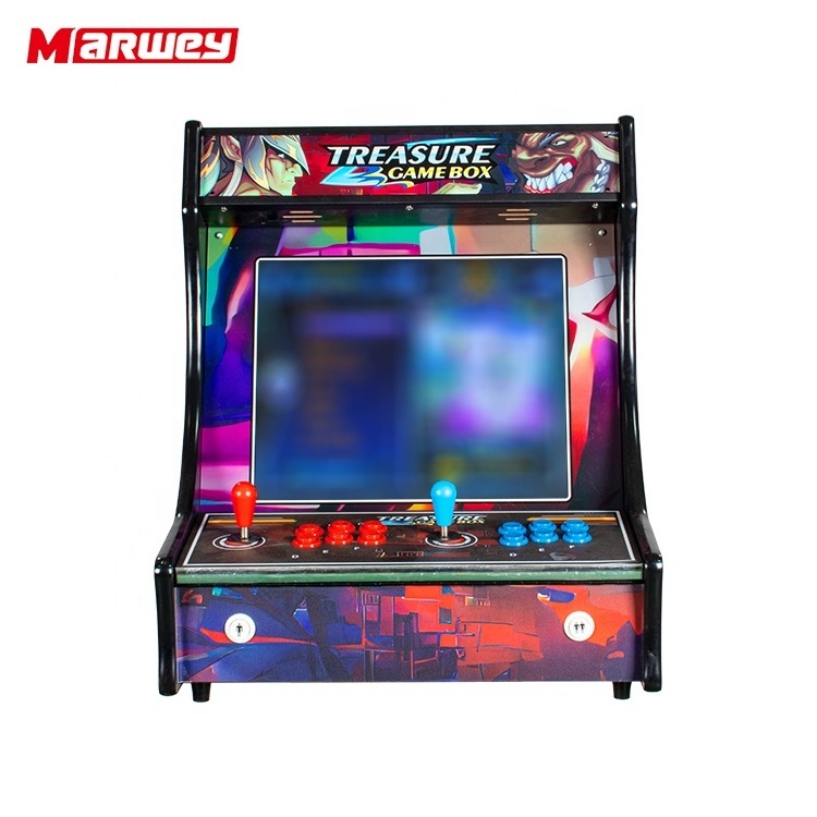 Marwey New Design Mini Tabletop Video Game Machine Multi Game Classic Retro Arcade Cabinet 2 Players Fighting Bartop Machine