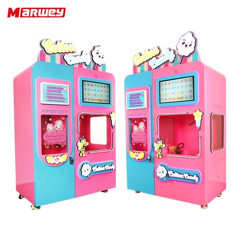 Large Commercial Full Automatic Cotton Candy Making Machine Cheap New Professional Coin Operated Smart Cotton Candy Machine