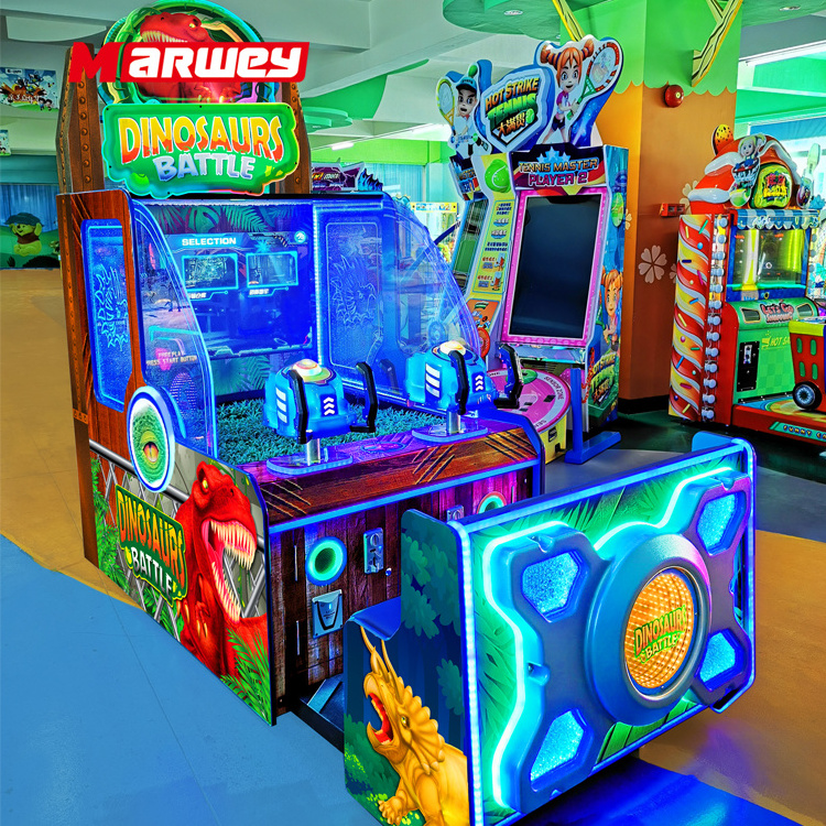 Coin Operated Theme Park Water Shooting Arcade Game Machine Children Retro Jurassic Park Arcade Shoot Gun Shooting Game Machine