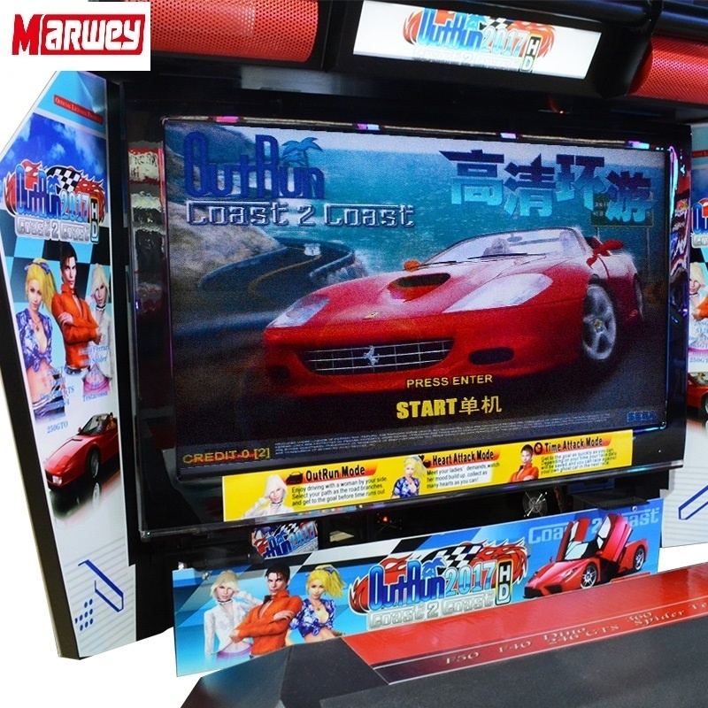 Low Price Electronic Video Coin Operated Car Racing Arcade Game Machine For Game Center