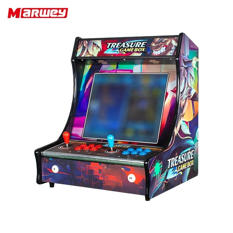 Marwey New Design Mini Tabletop Video Game Machine Multi Game Classic Retro Arcade Cabinet 2 Players Fighting Bartop Machine