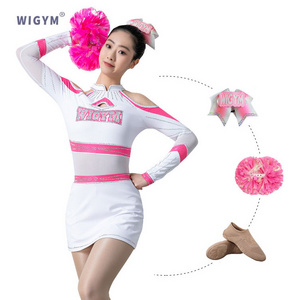 WIGYM Wholesale Digital Printing Pink Cheerleading Uniforms Cheer Uniforms for Girls