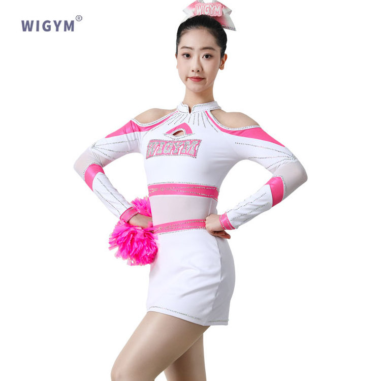 WIGYM Wholesale Digital Printing Pink Cheerleading Uniforms Cheer Uniforms for Girls