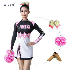 WIGYM 2024 new arrival cheerleading clothing on football fields girls cheerleader purple uniforms