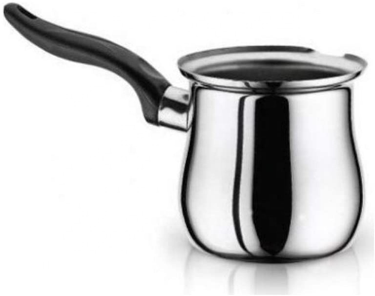 24oz Black Bakelite handle stainless steel 18/8 double wall Turkish Coffee Pot Stovetop Warmer Milk Butter Melting Pot