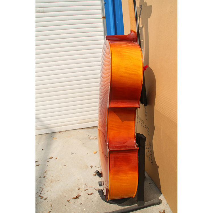 Factory Direct Sales Professional Musical Instrument Natural Color Bright Tiger Pattern Solid Wood Cello