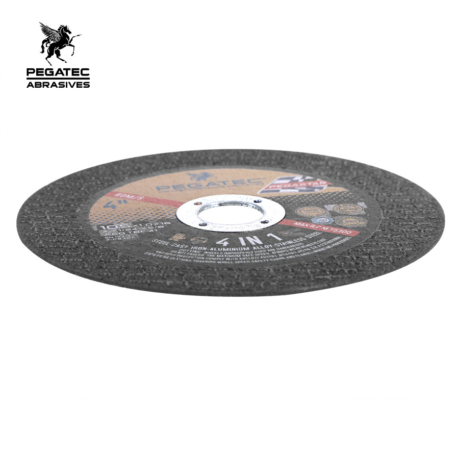 4'' inch 105x1x16 cutting  disc 4in1 for metal & stainless steel cutting wheel metal cutting discs