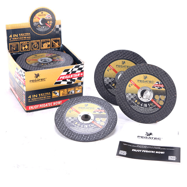 4'' inch 105x1x16 cutting  disc 4in1 for metal & stainless steel cutting wheel metal cutting discs