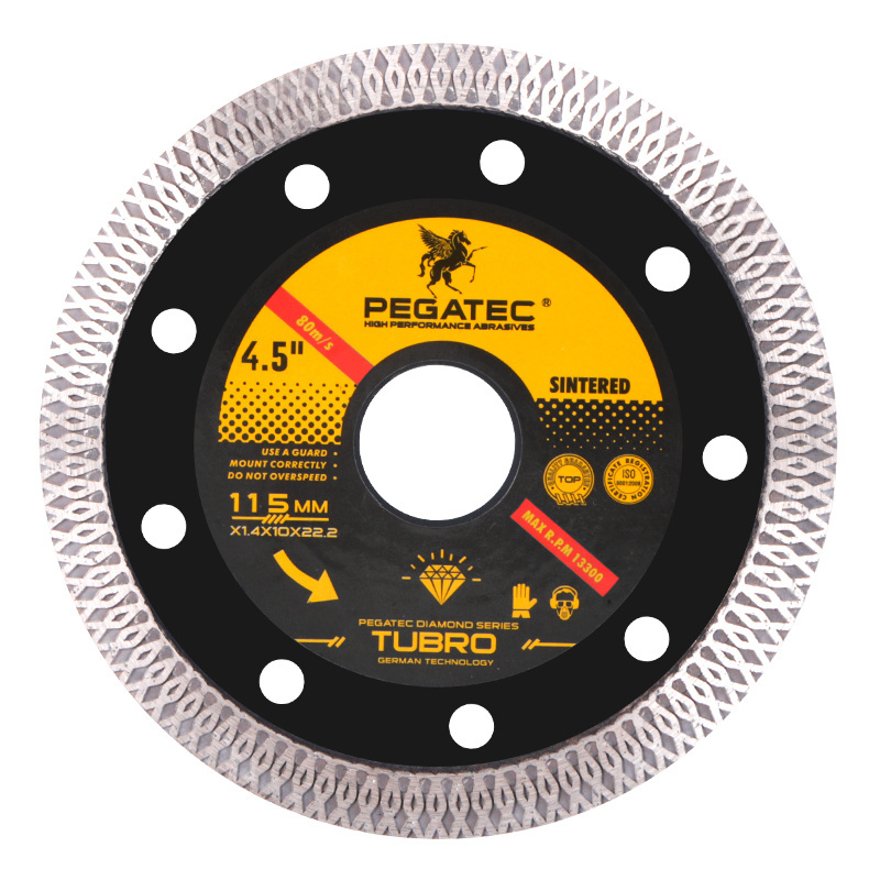 PEGATEC 4.5'' Tile Cutting Disc Concrete Diamond Blade for Grinder Super Thin Diamond Cutting Disc