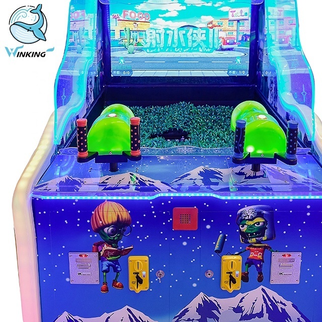 winking Super Ice Man Indoor Amusement Coin Operated Redemption Lottery Machine Water Shooting Arcade Game Machine For Sale