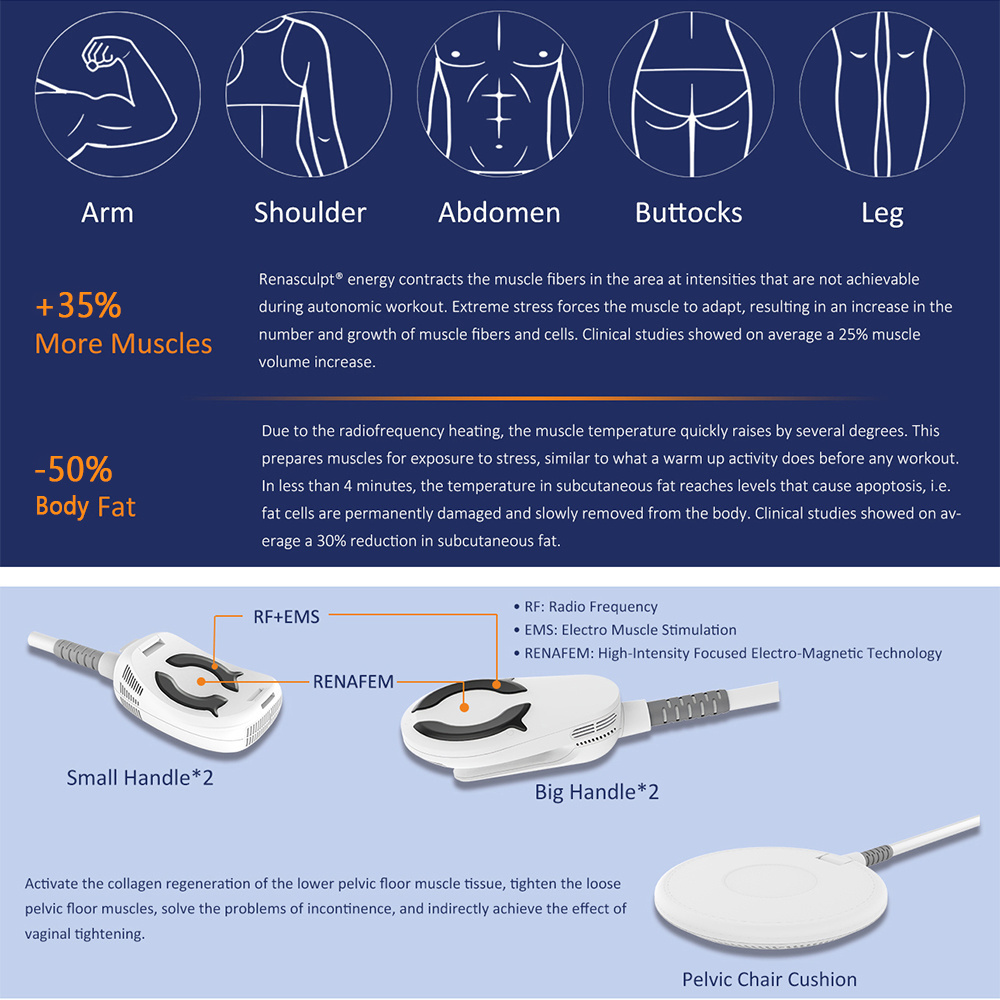 Renasculpt FE60 Slimming RF EMS Sculpt Machine NEO Price 15 Tesla 5000w