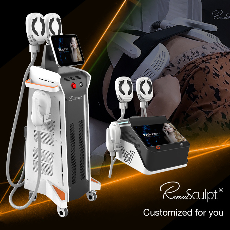 Renasculpt FE60 Newest Body Sculpting Cellulite Reduction Fat Burning Muscle Rebuilding Ems Sculpting Machine 4 Handles