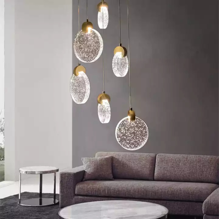 Fashion Bedroom Crystal Luxury Pendant Light Bar LED Pendant And Chandeliers Living Room Modern Pendant Light Linear