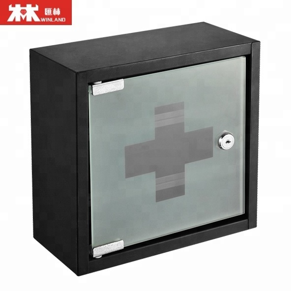 Modern apartment commerce decoration galvanized sheet with lock storage medicine cabinets