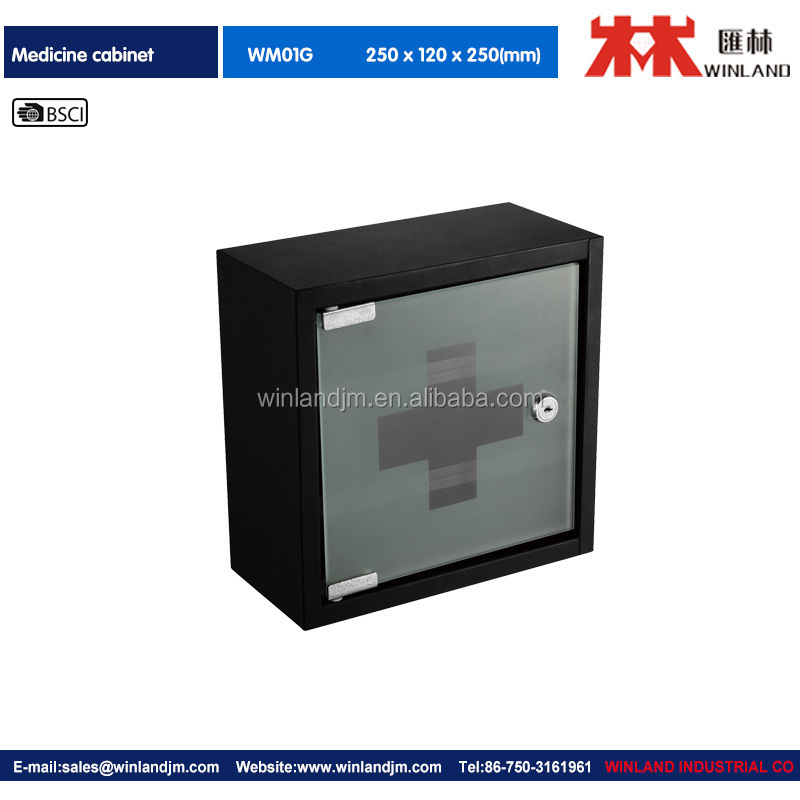 Modern apartment commerce decoration galvanized sheet with lock storage medicine cabinets