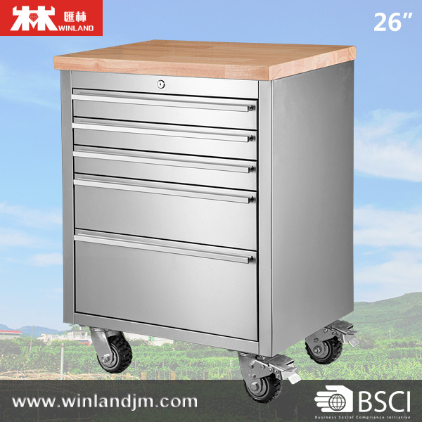 26 inch Stainless Steel Rolling Tool Cabinet Tool Chest Roller Cabinet