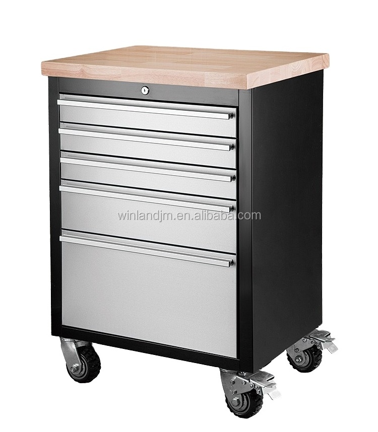 Garage Tool Cabinet Professional Tool Trolley Workshop Storage Trolley Cart