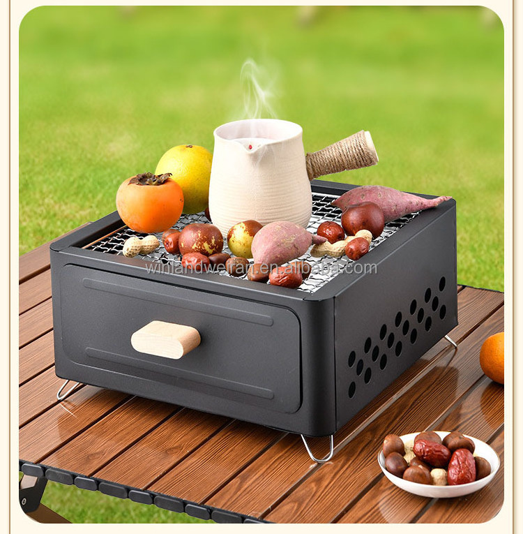 Smart Metal Outdoor BBQ Firewood Rocket Stove Camping Cooking Stove BBG Grill