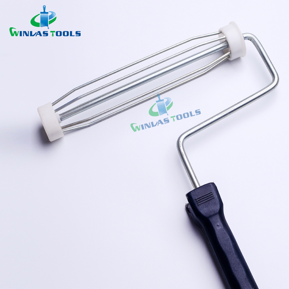 Wholesale 9inch aluminum paint roller frame pole for painting roller with new PP plastic handle