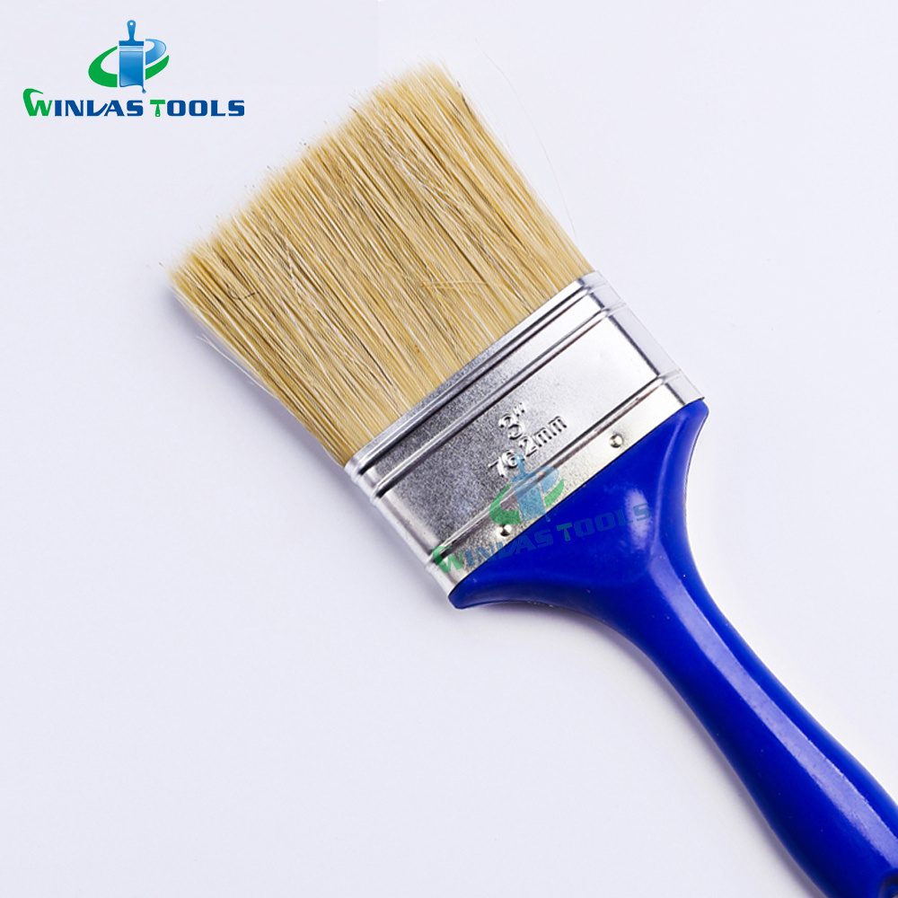 chinese quality professional synthetic filament Wooden/plastic handle with stainless steel ferrule paint brush