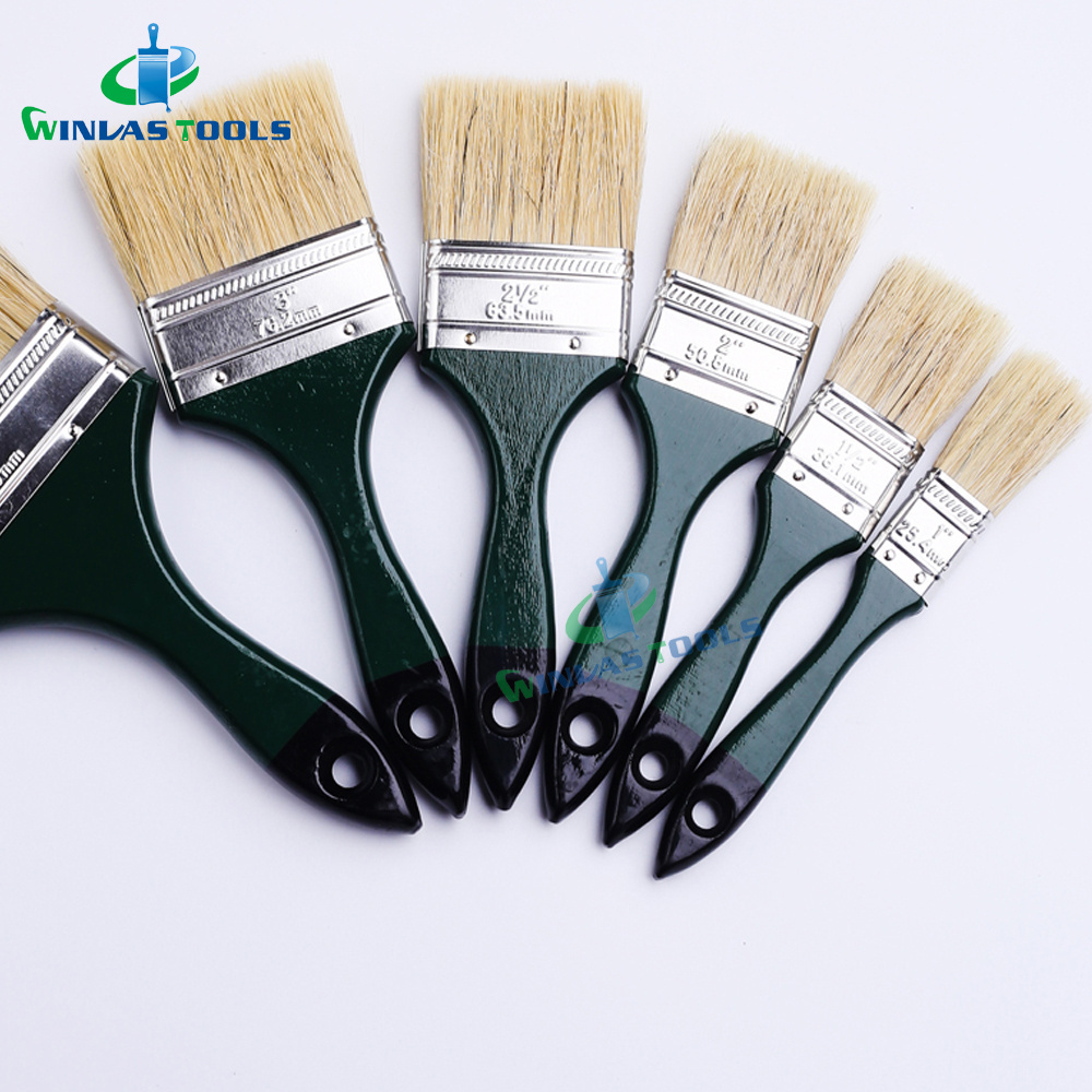 Custom Logo Paint Brushes wooden handle oil custom personalized paint brush