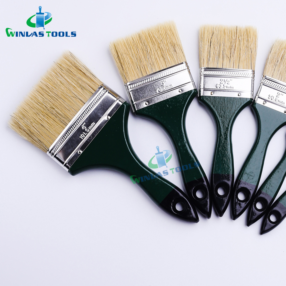 Custom Logo Paint Brushes wooden handle oil custom personalized paint brush