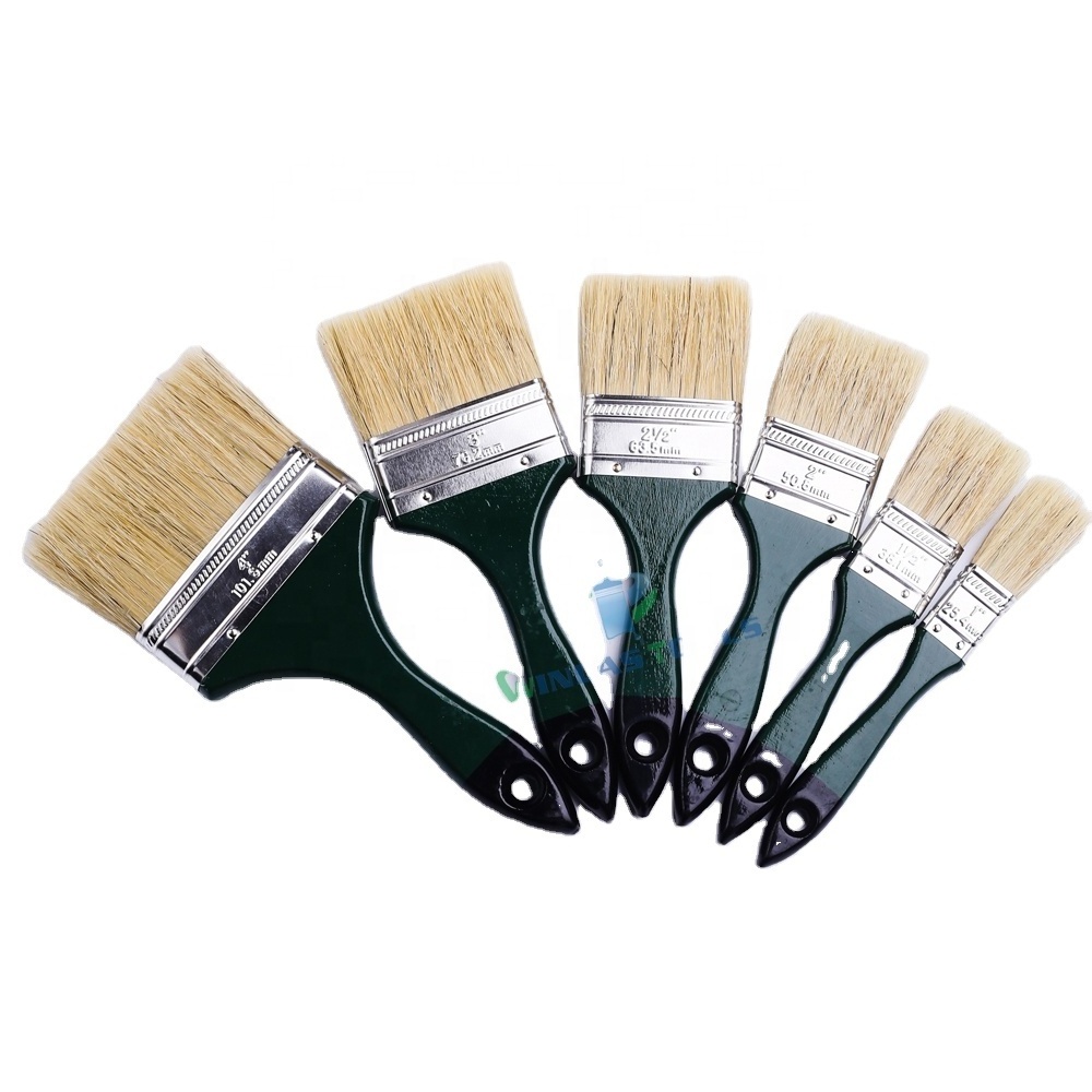 Custom Logo Paint Brushes wooden handle oil custom personalized paint brush