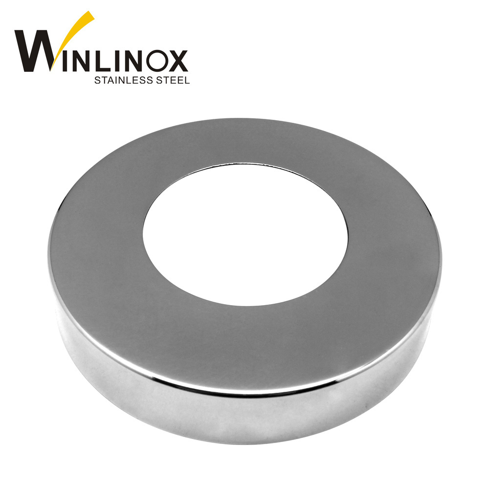 Stainless Steel Round Base Flange Cover Stair Railing System