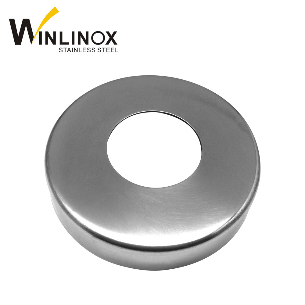 Stainless Steel Round Base Flange Cover Stair Railing System