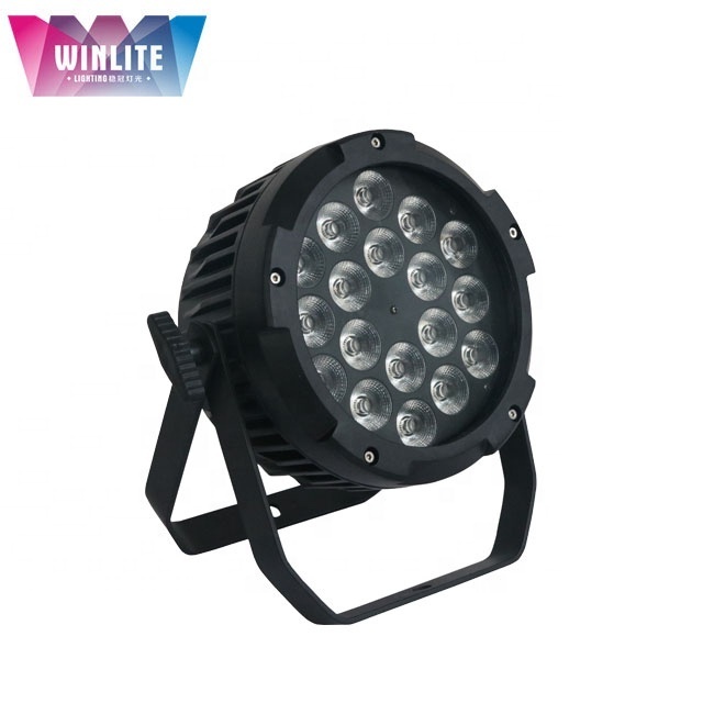 Winlite waterproof  18x18w rgbwa uv led flat par light for outdoor events