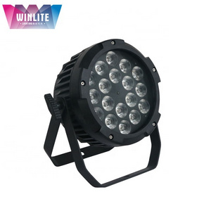 Winlite waterproof  18x18w rgbwa uv led flat par light for outdoor events