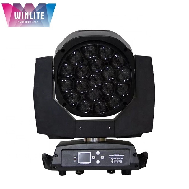 Winlite Zoom wash 19 x 15w beam led moving head big bee eye with pixel led control k10