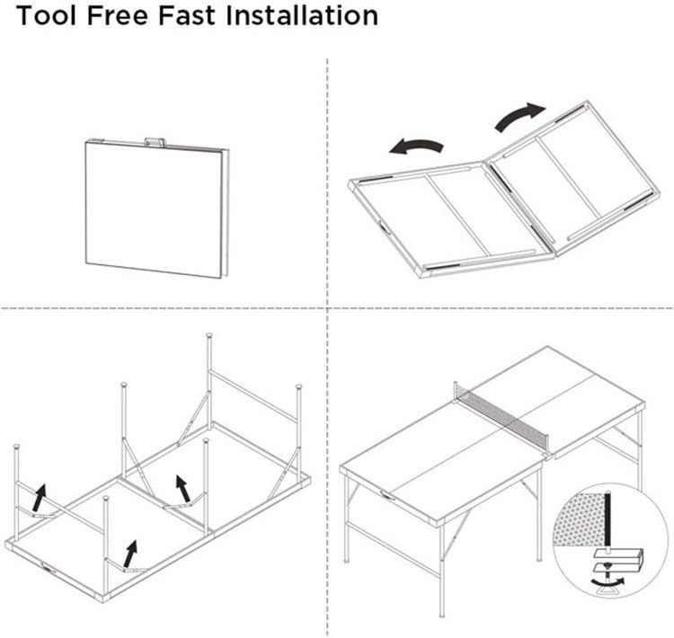 WIN.MAX U-foot 5-foot foldable table tennis table adult youth competition practice table tennis  high quality foldable