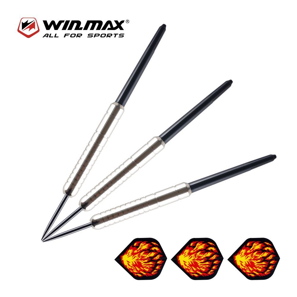 Win.max high quality weights 21g steel tip sliver dart set for sisal dartboard