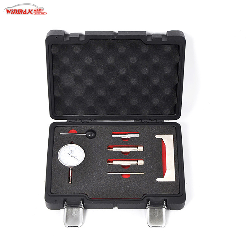 Winmax 7pcs Diesel Fuel Injection Pump Static Adjusting Timing Indicator Gauge Tools