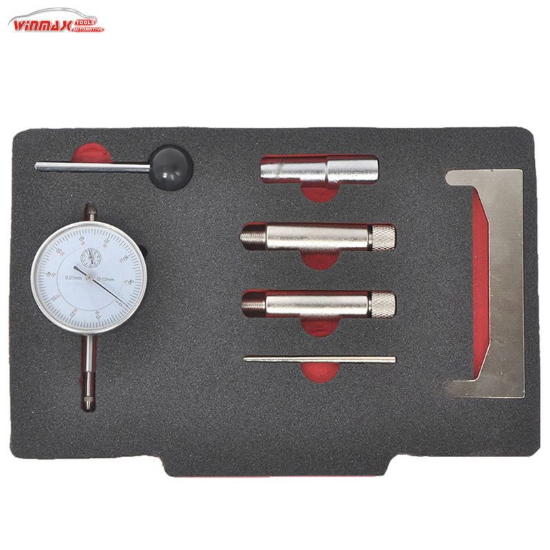 Winmax 7pcs Diesel Fuel Injection Pump Static Adjusting Timing Indicator Gauge Tools